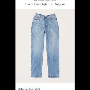 Abercrombie curve love high rise dad jeans